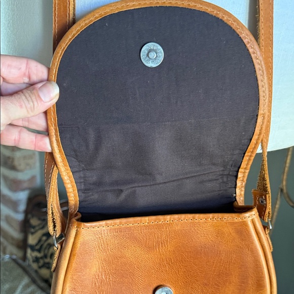 Woven Textile Leather Crossbody Bag Boho Ethnic Southwestern Festival Statement - Picture 7 of 9